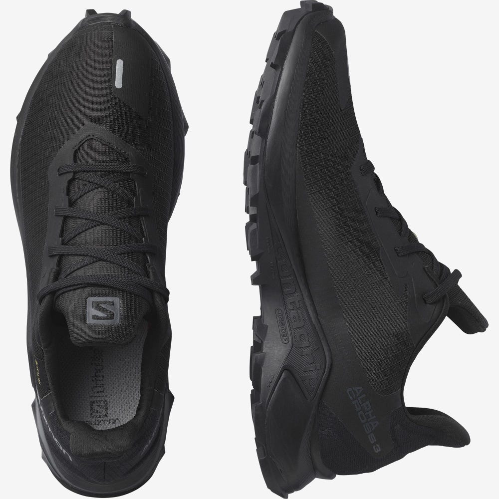 Salomon ALPHACROSS 3 GORE-TEX Trailskor Herr Svarta | SE-207698