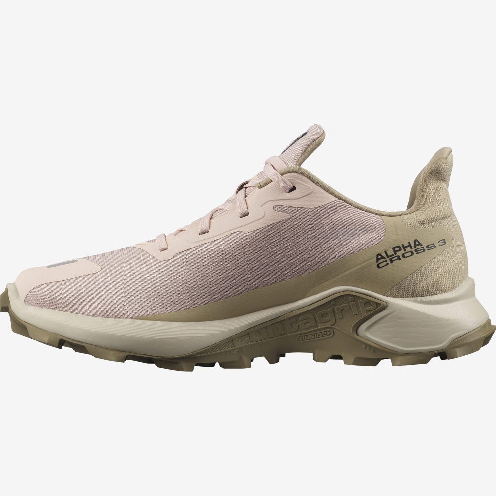 Salomon ALPHACROSS 3 Trailskor Dam Rosa/Khaki | SE-071589