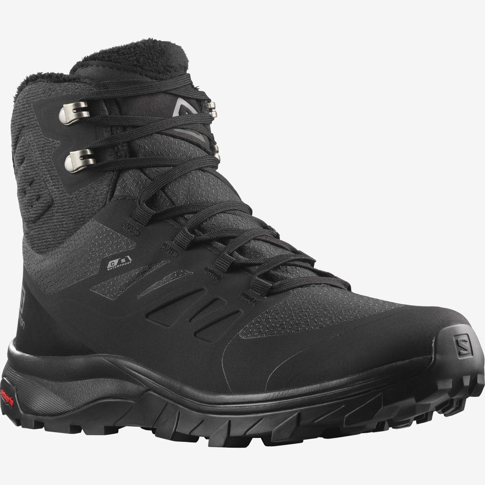 Salomon OUTBLAST THINSULATE™ CLIMASALOMON™ WATERPROOF Vandringskängor Dam Svarta | SE-319620