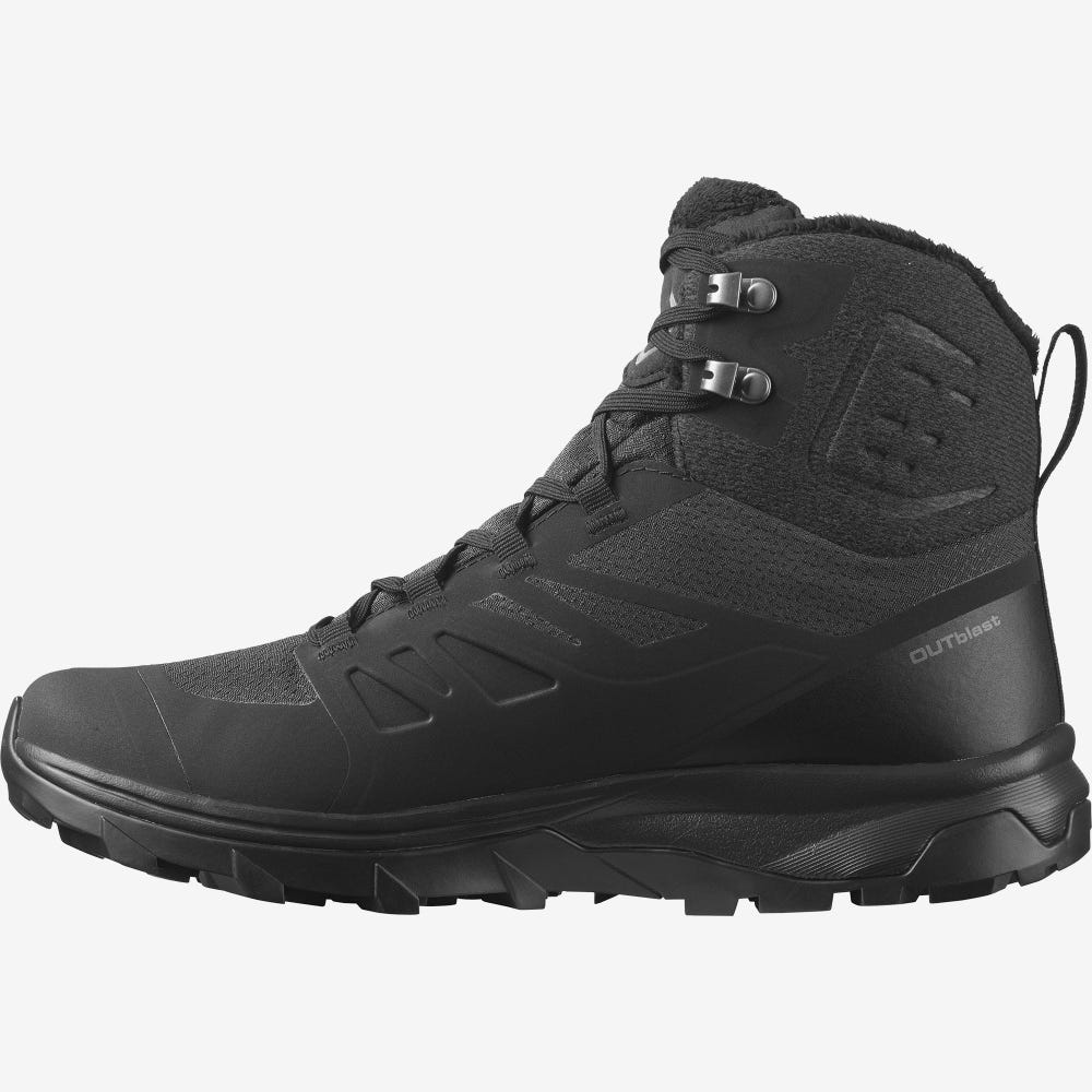 Salomon OUTBLAST THINSULATE™ CLIMASALOMON™ WATERPROOF Vandringskängor Dam Svarta | SE-319620