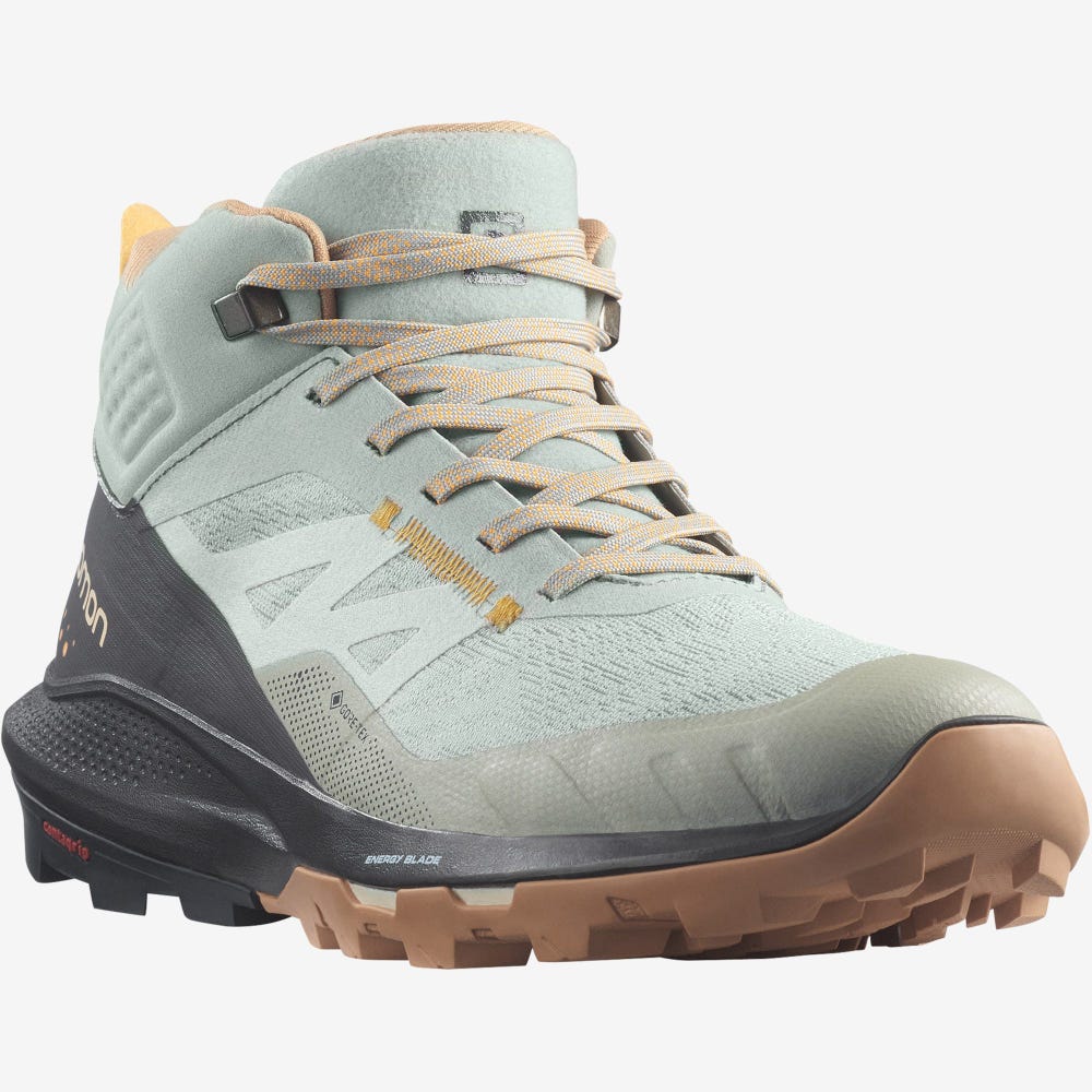 Salomon OUTPULSE MID GORE-TEX Vandringskängor Dam Gröna/Orange | SE-156924