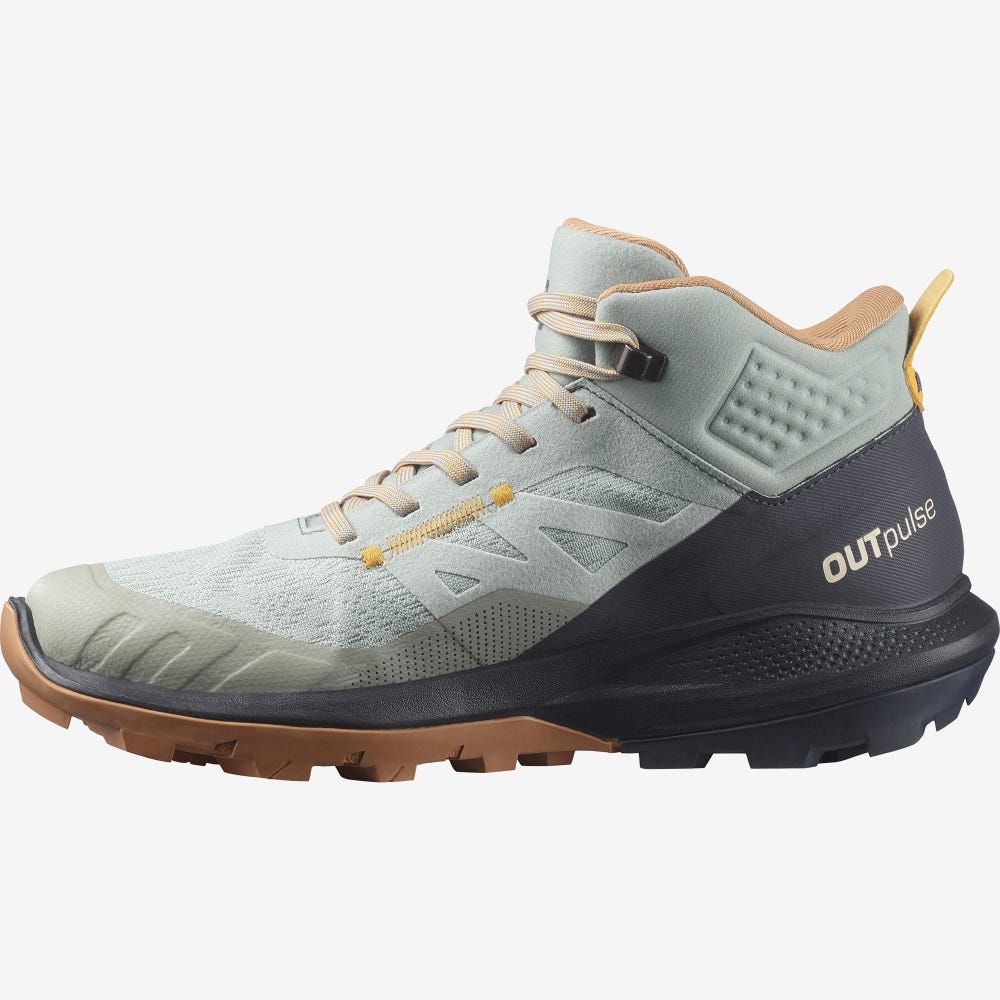 Salomon OUTPULSE MID GORE-TEX Vandringskängor Dam Gröna/Orange | SE-156924