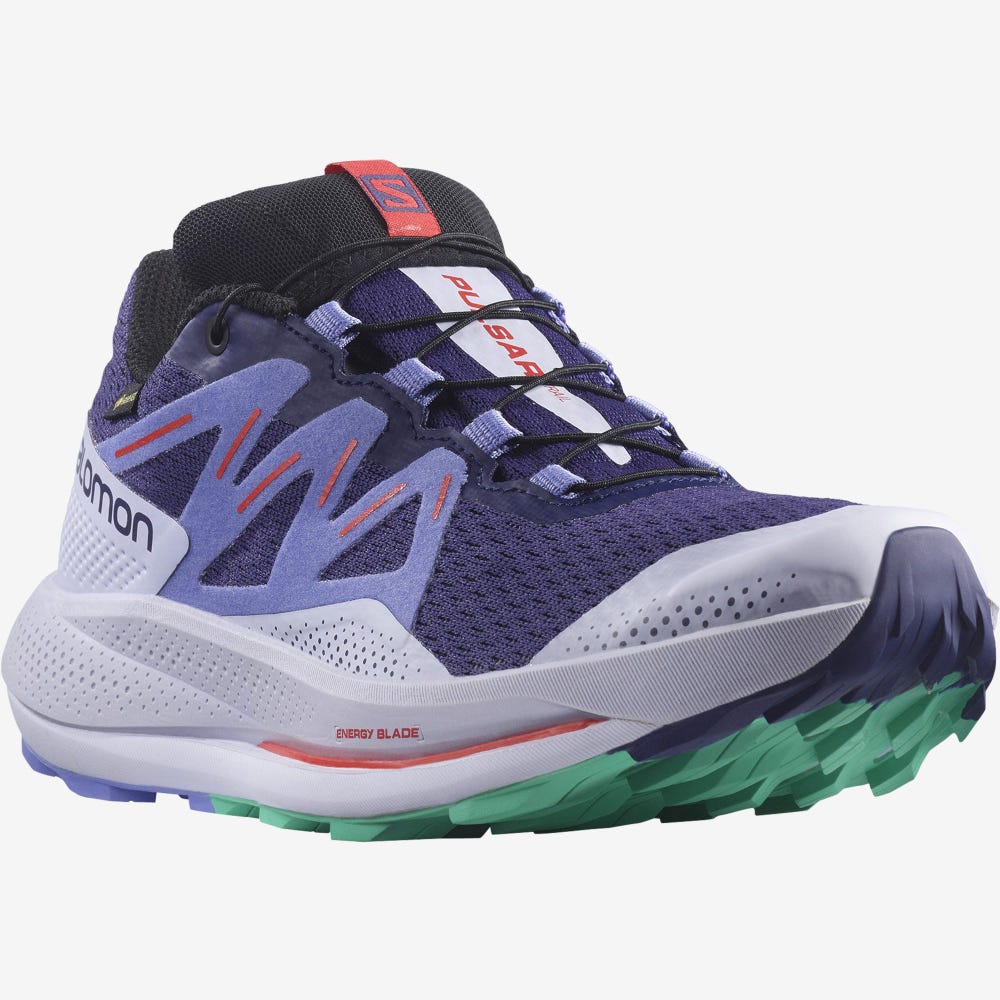 Salomon PULSAR TRAIL GORE-TEX Trailskor Dam Lila/Mintgröna | SE-976845