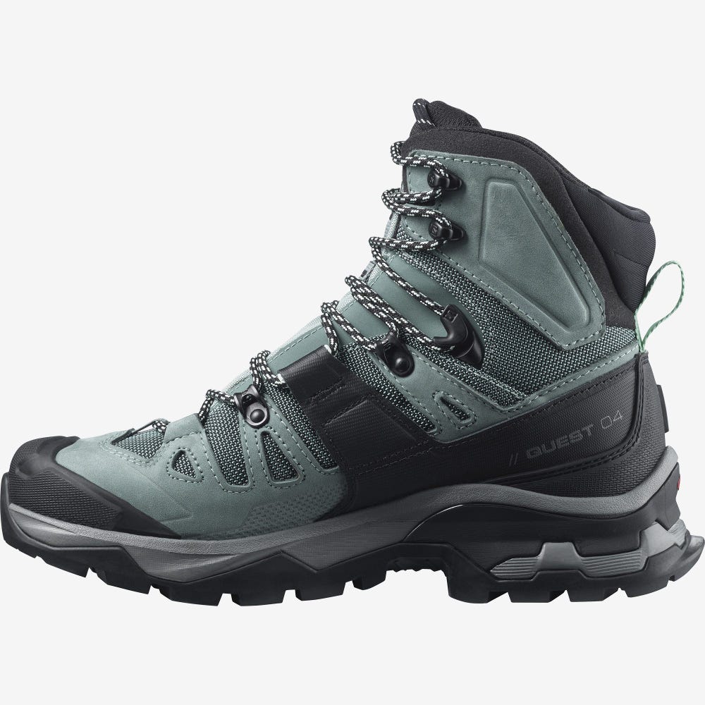 Salomon QUEST 4 GORE-TEX Vandringskängor Dam Gröna/Blå | SE-413672