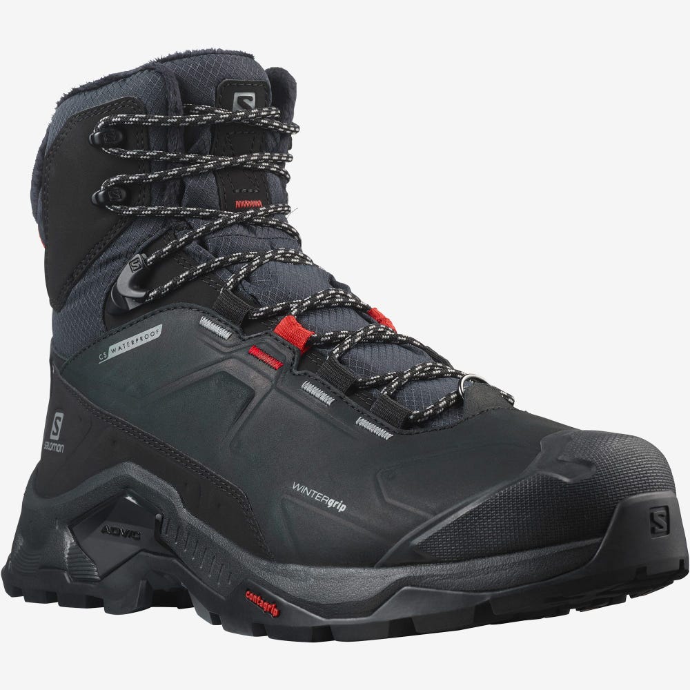 Salomon QUEST WINTER THINSULATE™ CLIMASALOMON™ WATERPROOF Vinterkängor Herr Svarta | SE-048795