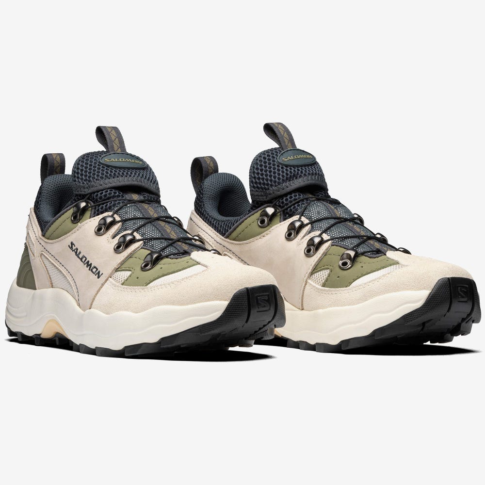 Salomon RAID WIND ADVANCED Sneakers Dam Grå/Beige/MörkGröna | SE-731084