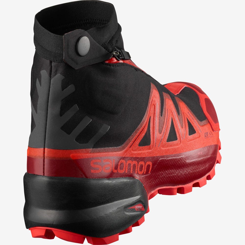 Salomon SNOWSPIKE CLIMASALOMON™ WATERPROOF Trailskor Dam Svarta/Röda/Röda | SE-612837