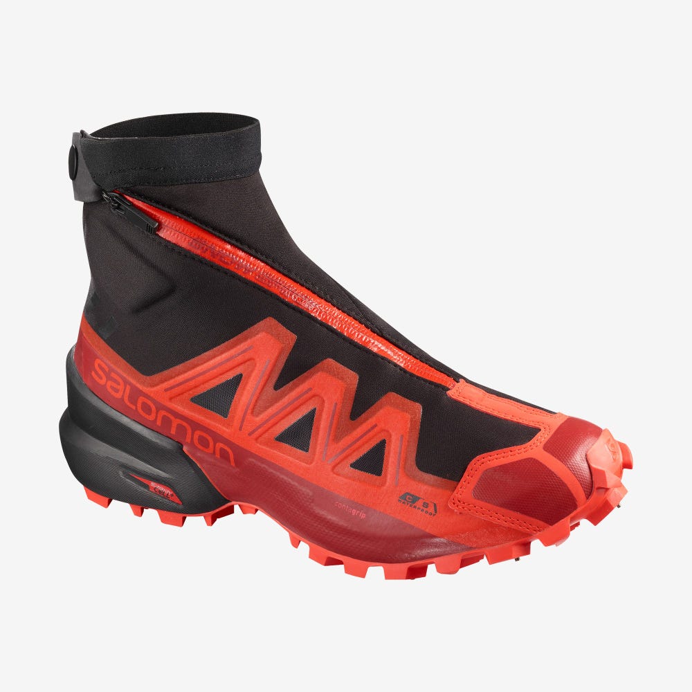 Salomon SNOWSPIKE CLIMASALOMON™ WATERPROOF Trailskor Dam Svarta/Röda/Röda | SE-612837