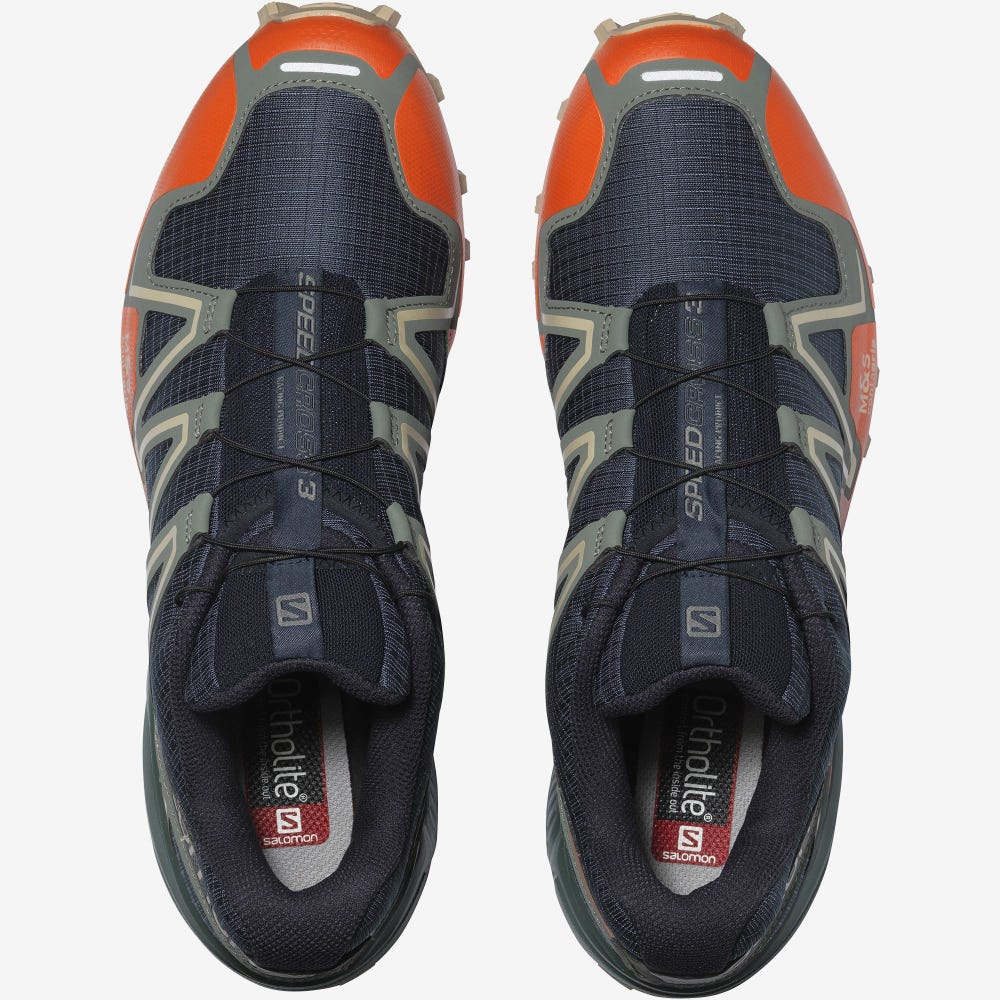 Salomon SPEEDCROSS 3 Sneakers Dam Indigo/Röda Orange/Gröna | SE-712486