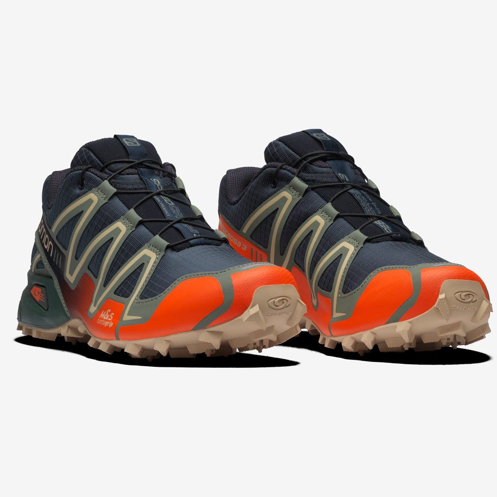 Salomon SPEEDCROSS 3 Sneakers Dam Indigo/Röda Orange/Gröna | SE-712486