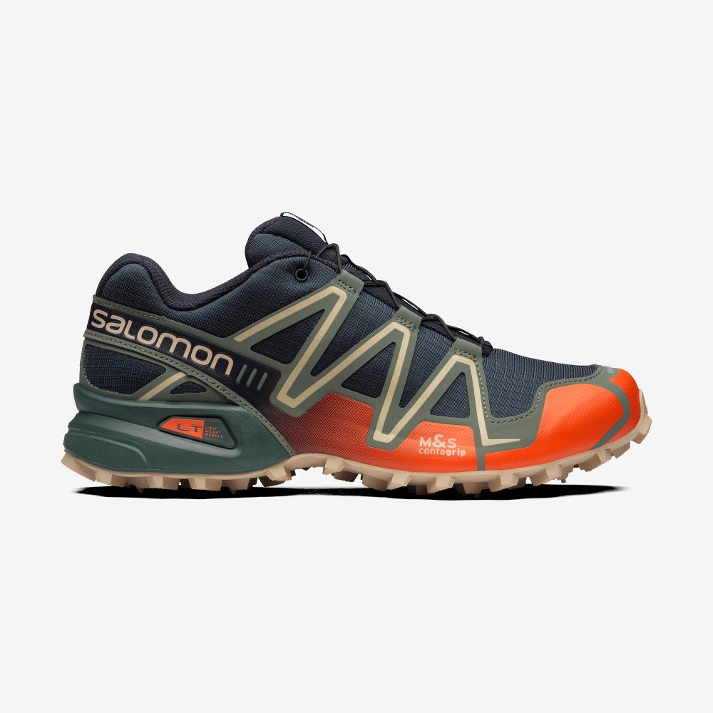 Salomon SPEEDCROSS 3 Sneakers Dam Indigo/Röda Orange/Gröna | SE-712486