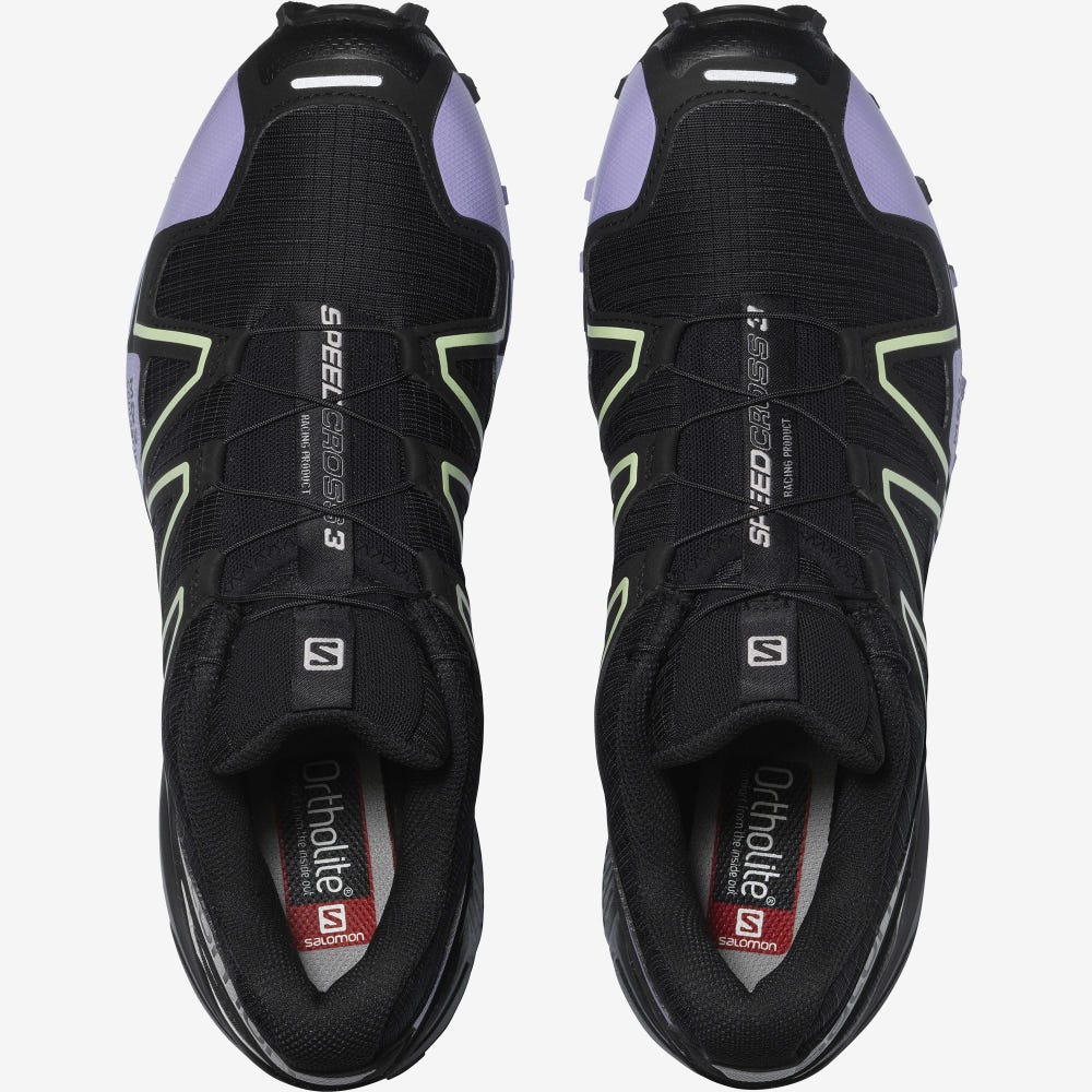 Salomon SPEEDCROSS 3 Sneakers Dam Svarta/Lavendel/Gröna | SE-687952