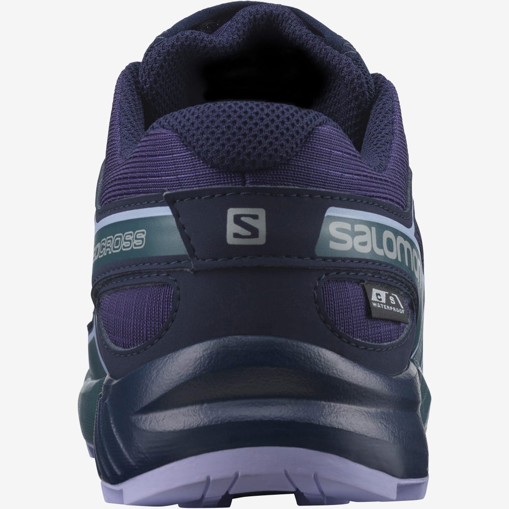 Salomon SPEEDCROSS CLIMASALOMON™ WATERPROOF Vandringskängor Barn Lila/Blå/Lavendel | SE-608137