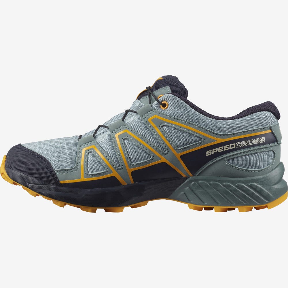 Salomon SPEEDCROSS CLIMASALOMON™ WATERPROOF Vandringskängor Barn Gröna | SE-824560