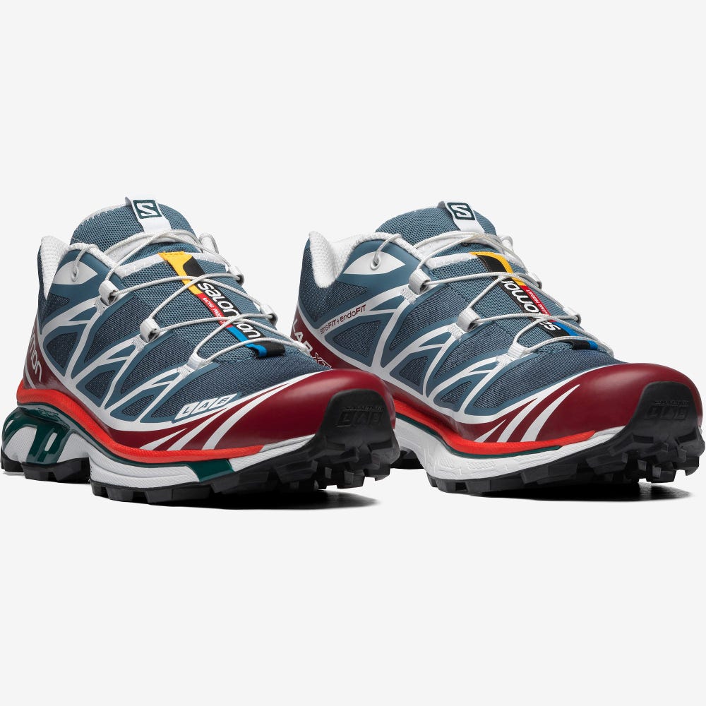 Salomon XT-6 Sneakers Dam Blå/Vita/Rosa | SE-196742