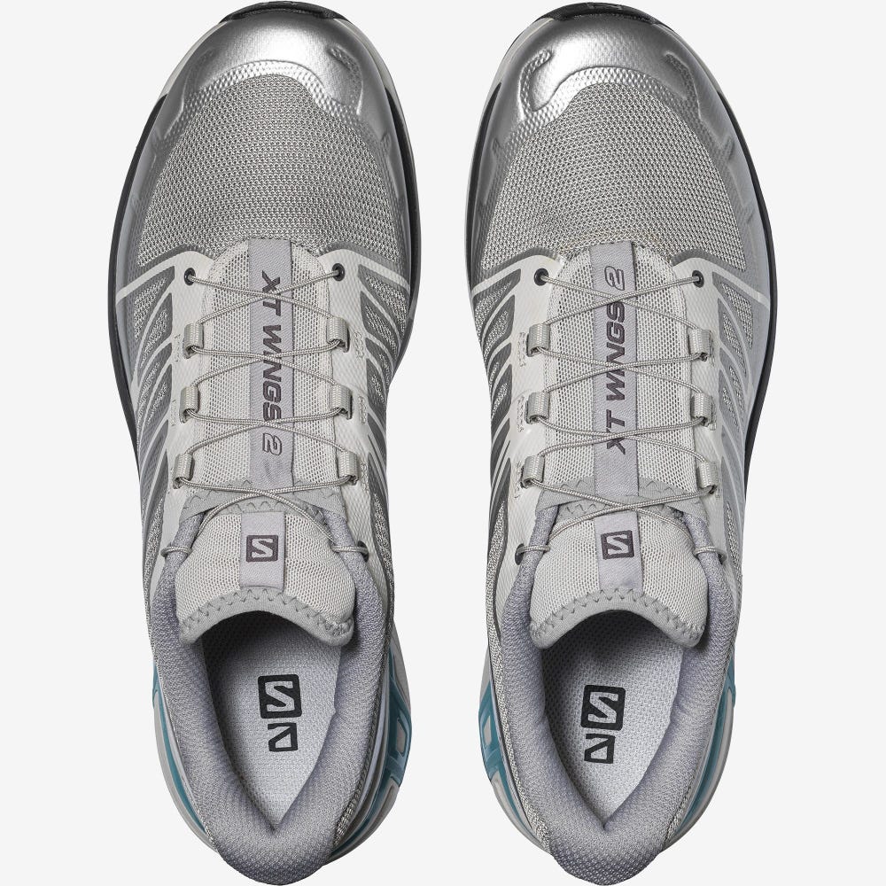 Salomon XT-WINGS 2 ADVANCED Sneakers Dam Grå/Silver Metal/Blå | SE-681543