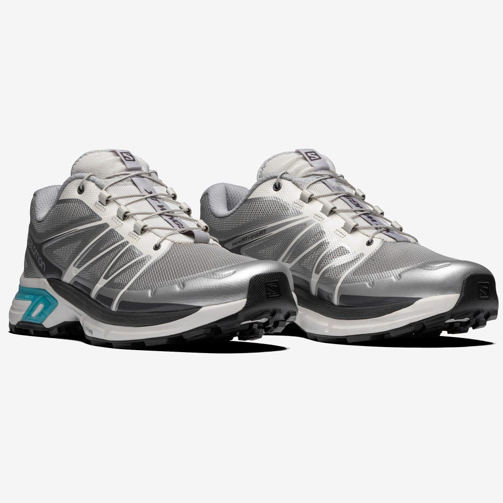 Salomon XT-WINGS 2 ADVANCED Sneakers Dam Grå/Silver Metal/Blå | SE-681543