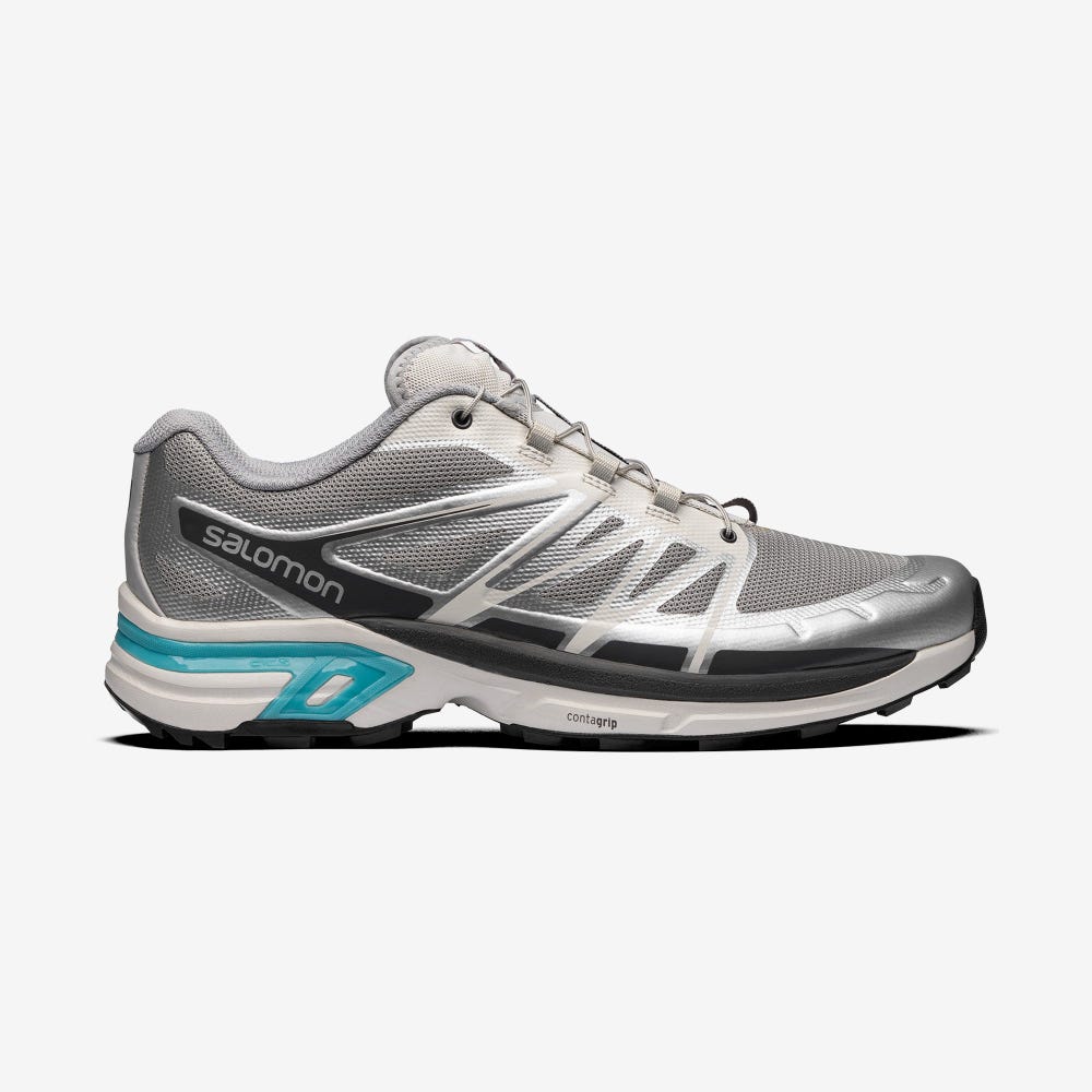 Salomon XT-WINGS 2 ADVANCED Sneakers Dam Grå/Silver Metal/Blå | SE-681543