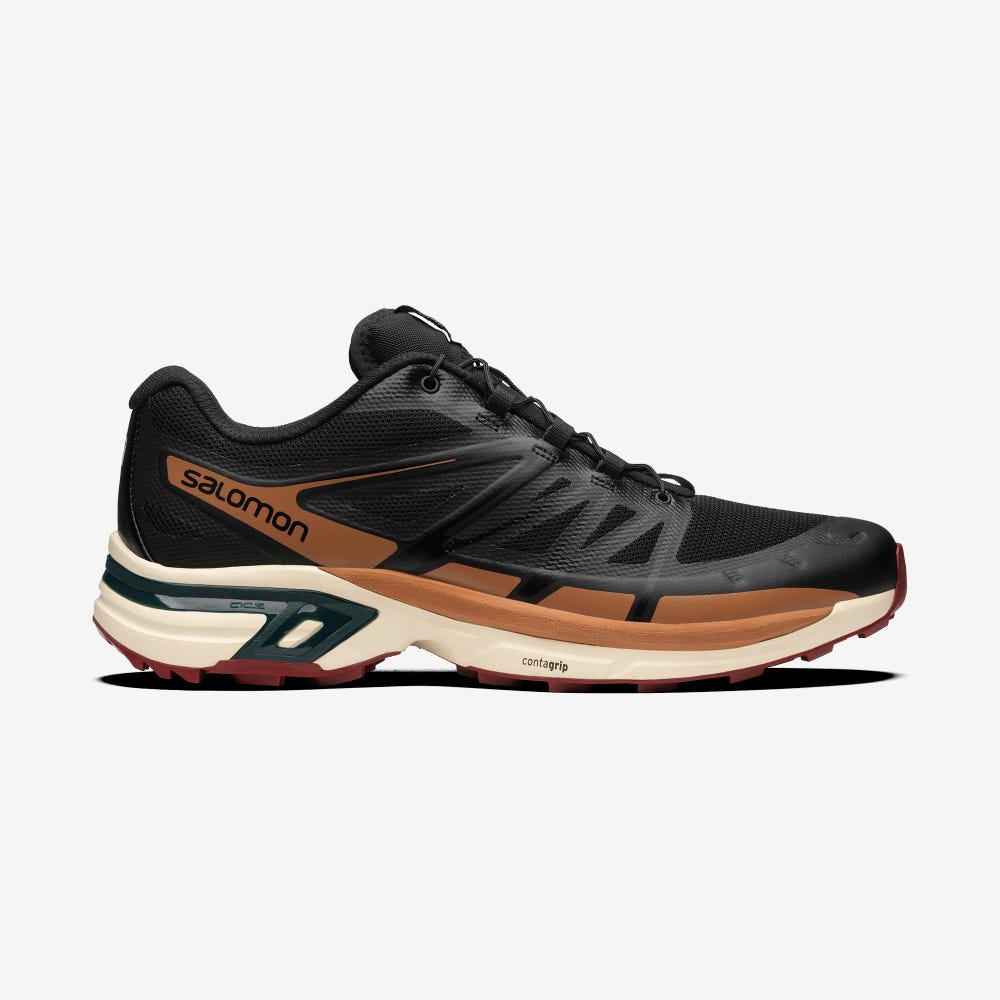 Salomon XT-WINGS 2 Sneakers Dam Svarta/Bruna/MörkGröna | SE-670459