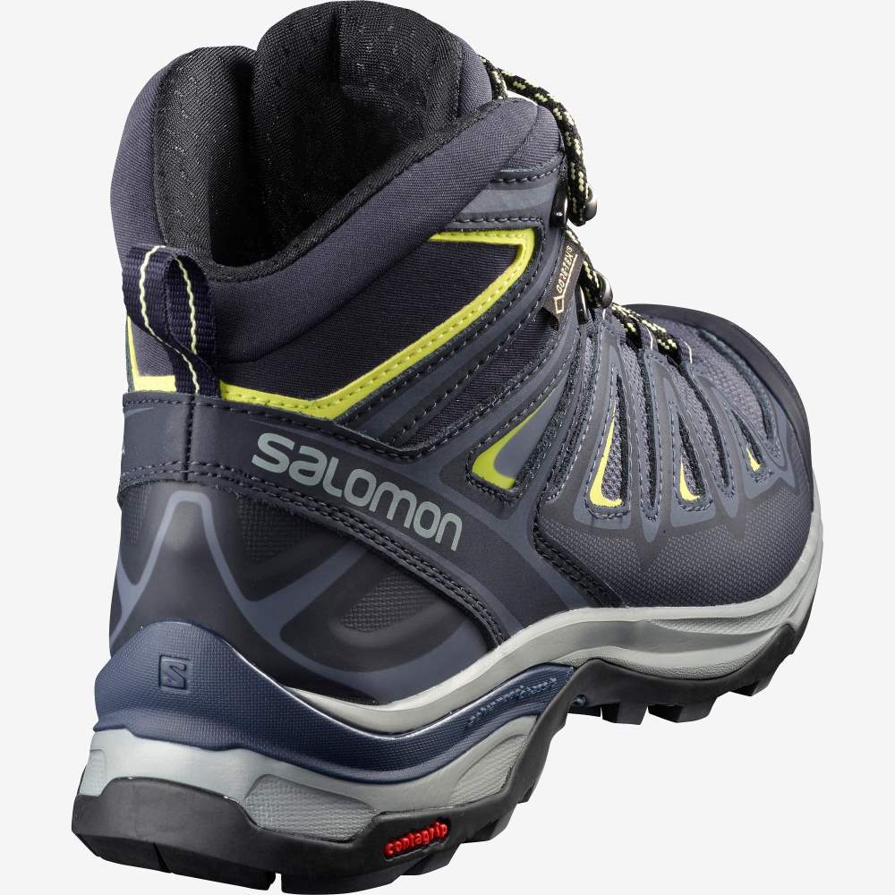 Salomon X ULTRA 3 MID GORE-TEX Vandringskängor Dam Blå/LjusGröna | SE-069582