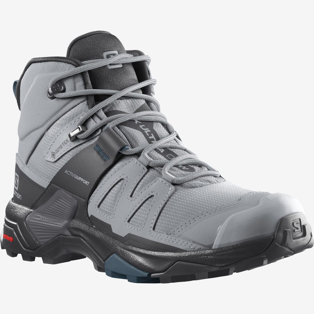 Salomon X ULTRA 4 MID GORE-TEX Vandringskängor Dam Svarta/Blå | SE-532987