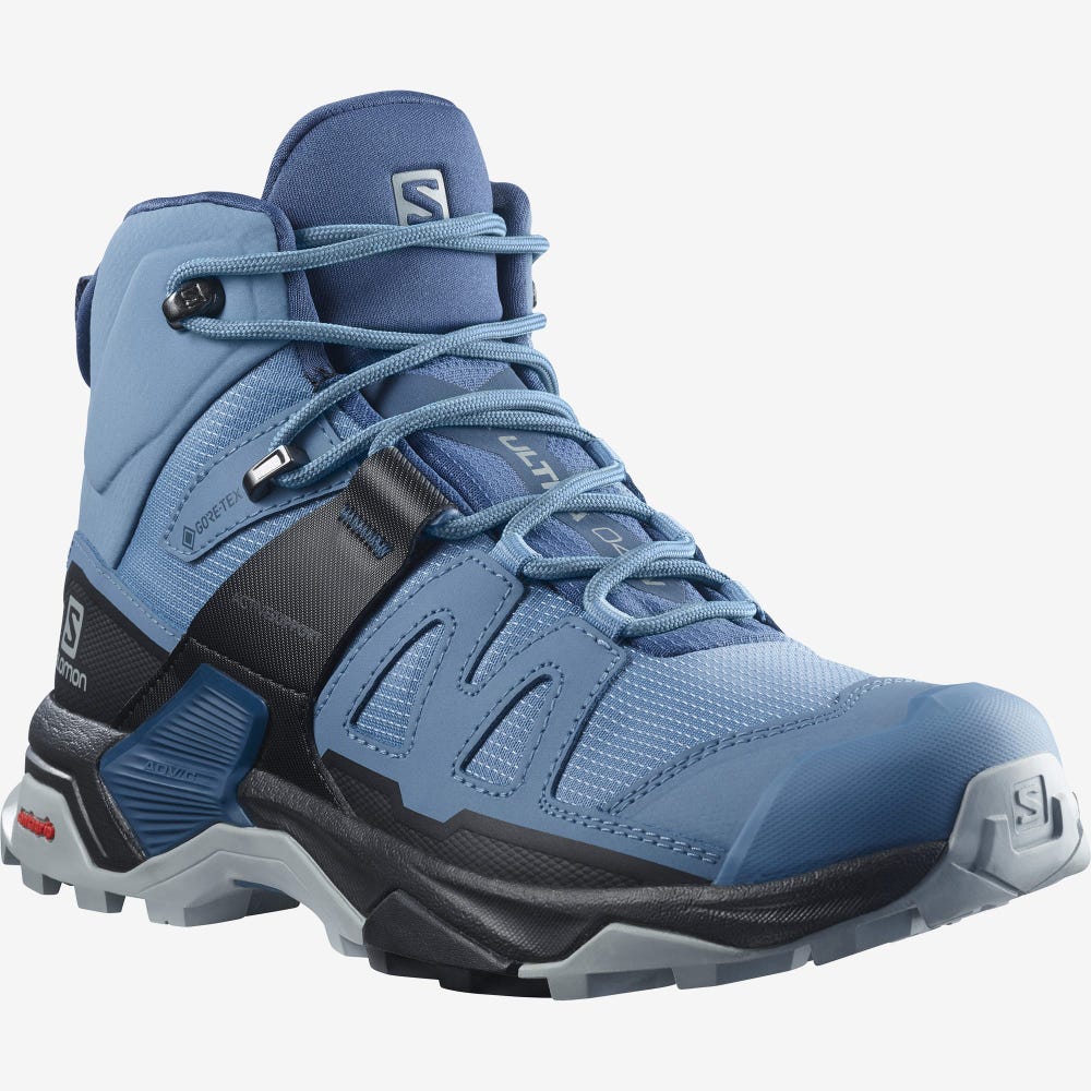 Salomon X ULTRA 4 MID GORE-TEX Vandringskängor Dam Blå/Svarta/MörkBlå | SE-814309