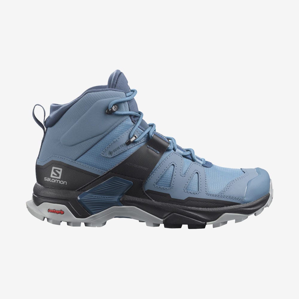 Salomon X ULTRA 4 MID GORE-TEX Vandringskängor Dam Blå/Svarta/MörkBlå | SE-814309