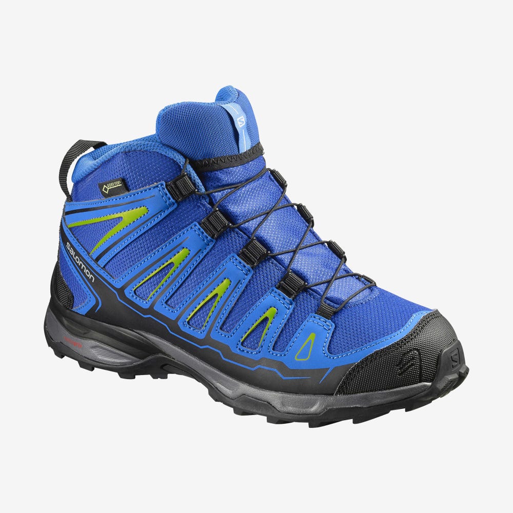 Salomon X-ULTRA MID GORE-TEX Vandringskängor Barn Blå/LjusBlå/Gröna | SE-423957