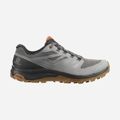 Salomon OUTLINE GORE-TEX Vandringsskor Herr Grå/Svarta/MörkRöda | SE-048759