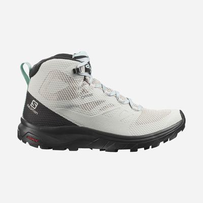 Salomon OUTLINE MID GORE-TEX Vandringskängor Dam Beige/Svarta/Turkos | SE-935481