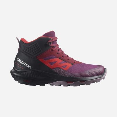 Salomon OUTPULSE MID GORE-TEX Vandringskängor Dam Lila/LjusGula/Röda | SE-831049