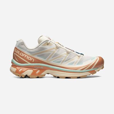 Salomon XT-6 SKYLINE Sneakers Dam Beige/Orange | SE-148926