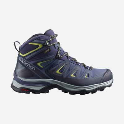 Salomon X ULTRA 3 MID GORE-TEX Vandringskängor Dam Blå/LjusGröna | SE-069582