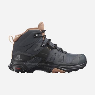 Salomon X ULTRA 4 MID GORE-TEX Vandringskängor Dam Grå/Beige/Grädde | SE-071243